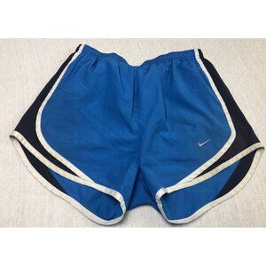 Dri Fit Nike Shorts Activewear X-SMALL Blue Elastic Adjustable Striped Sides